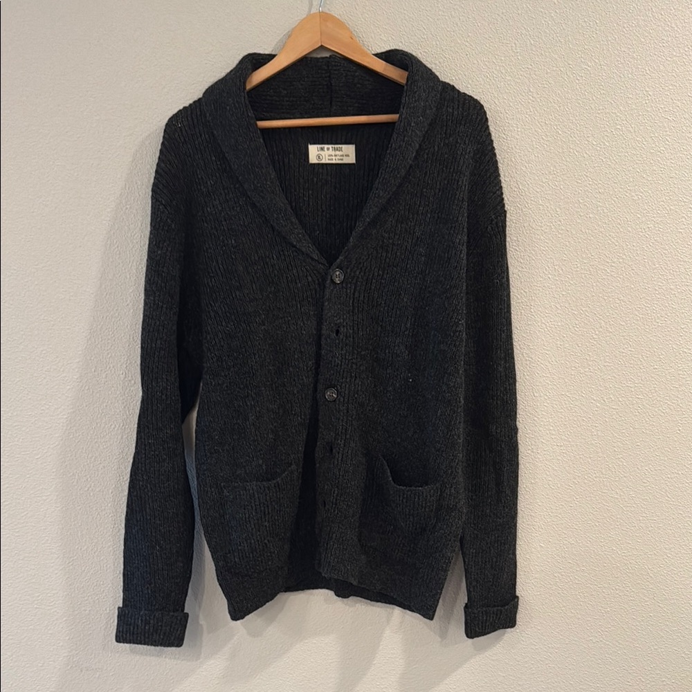 Men's Black Cardigan Sweater